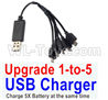 Visuo XS809HW XS809W Parts-Upgrade 1-to-5 USB Charger(Charge 5 Battery at the same time )
